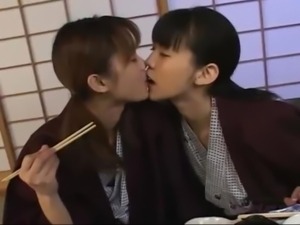 2 Asian Girls Kissing Passionat ... free
