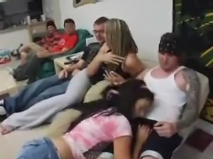 Hot college sluts in amazing hardcore orgy
