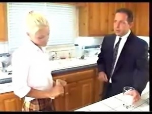 Jodi Moore BJ, rough sex cum on BOX all in the kitchen