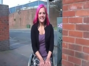 Wheelchair bound Leah Caprice in uk flashing and outdoor nudity free