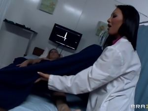 horny doctor takes advantage of her patients