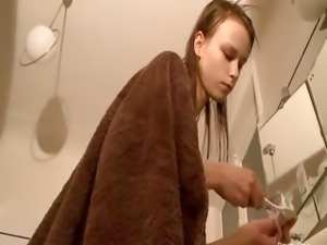 Petite 22yo russian taking a shower