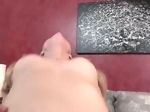 Amateur blonde Lexi Belle shows her trimmed pussy and after a cunnilingus...