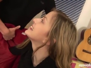 Sweet teen Abby gets fucked and jizzed