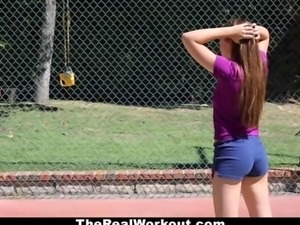 TheRealWorkout - Juicy Tits Brunette Gets Drilled By Her Soccer Coach
