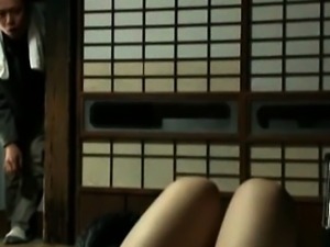 Jap teen turned sex slave gets banged by master on the floor