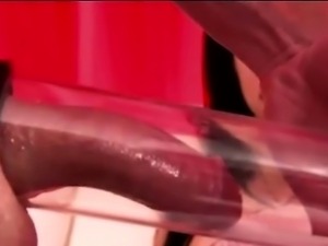 Cock pump in CFNM cock show for femdom women