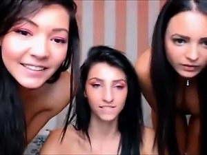 Three hot webcamgirls stripping and teasing for thier fans.