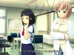 3D hentai schoolgirl gets big boobs pumped