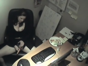 My Secretarie Masturbation at the office