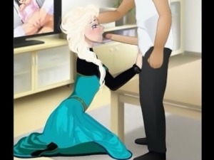 Frozen Elsa - Super Deep Throat (Strip Video)