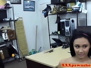 Pawnshop teen fucked in store for extra money