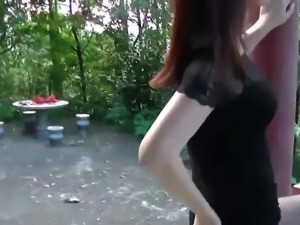 Chinese wife fuck public