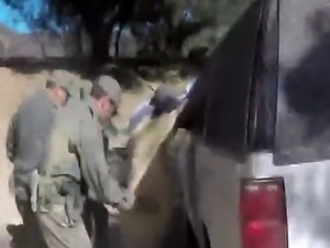 Big ass hottie gets fucked in border patrol truck by some horny man in