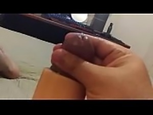 Slow motion massaging with my stroker masturbator