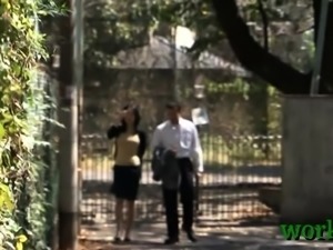 Charming japanese office sweetheart fantasies about pounding