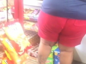 Huge Phat Ebony BBW bent it over in the gas station