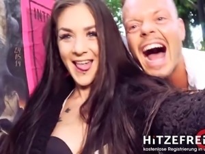 Hitzefrei.dating streetfuck with german brunette lullu gun