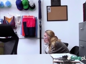 Delicious blondes get their pussy drilled on the desk