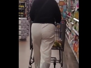 Bubble Booty MILF Latina in see thru pants