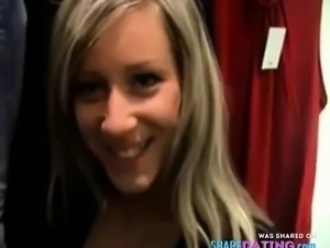 Cute Blonde Fucked In Store