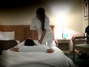 Seductive Asian masseuse enjoys a deep fucking on hidden cam