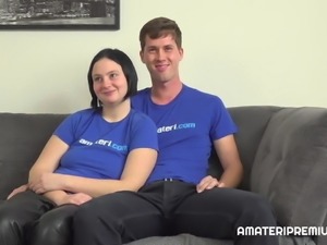 This amateur and shy couple wants to show us their sex skill