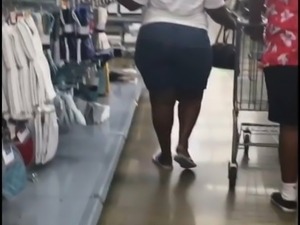 Juicy thick black milf has a sexy walk to me