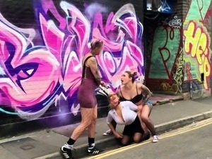 Public bdsm and outdoor lesbian domination