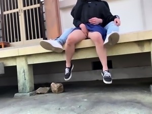 Horny amateur teen fucked hard and creampied in the outdoors