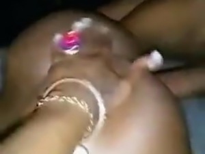 Big white dick and small black pussy in threesome (PART-2)