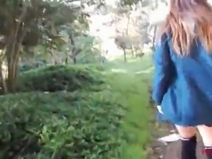 Amateur Latino Flashes in Public and Pees where she likes
