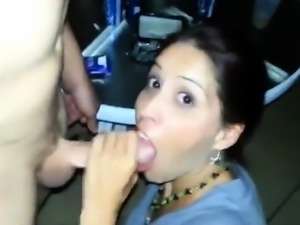 Sexy Girl Blowing Of Husband Friend Like A Pro