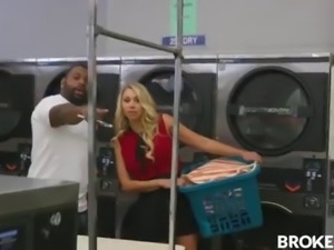 MILF Katie Morgan Takes Multiple Loads At The Laundromat