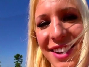 skinny blonde small tits teen pick up after sport