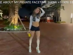 Slut teen hunts in the streets and this is what happens with her shorts with...