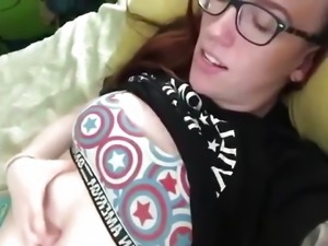 Lazy Bed Masturbation Show
