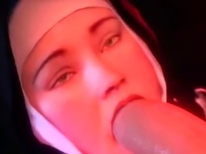 Lust driven nun getting hardcore prayers answered