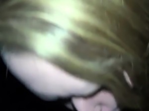 On the road with cum on her face after outdoor sex