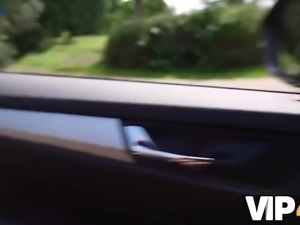 Big titty pregnant blonde has to fuck him to make some money