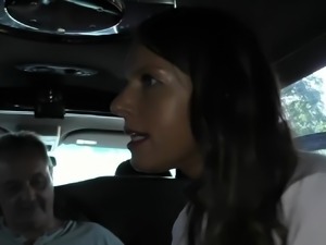 Real Amateur Gangbang in Limo with German Big Boobs Mature