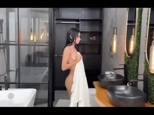 Hot latina girl in sexy black stockings indulges into a hardcore bbc anal...