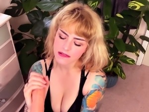 MILF blonde likes big toys