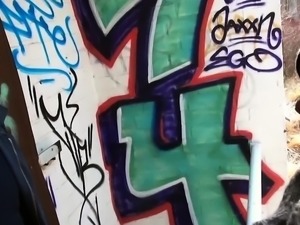 skinny MILF loves cockriding BBC outdoor