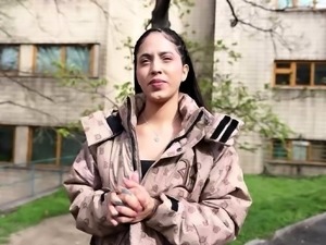 GERMAN SCOUT - Skinny Latina Teen with big Nipples